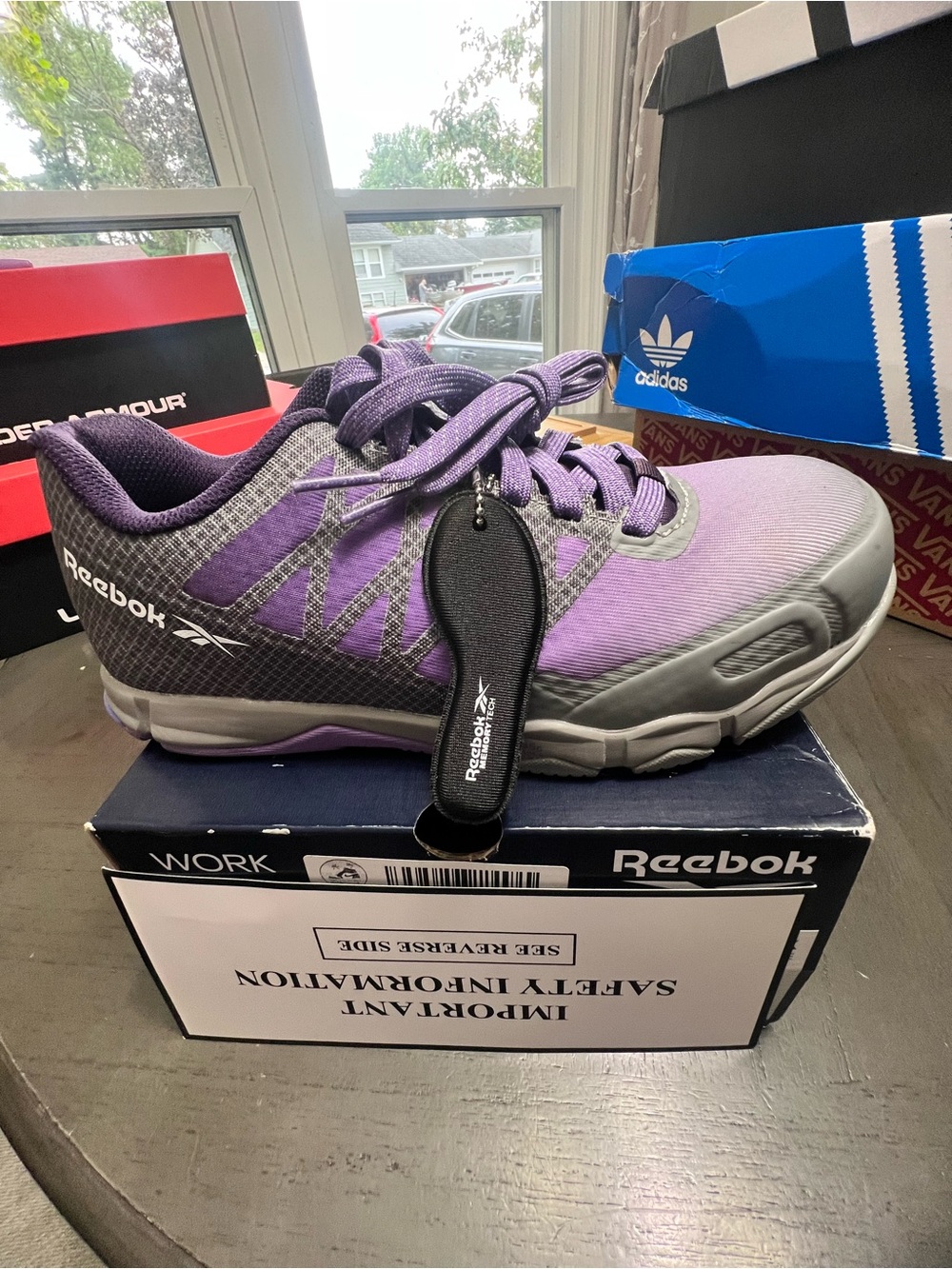 adidas Women’s Purple and Gray Athletic Trainer